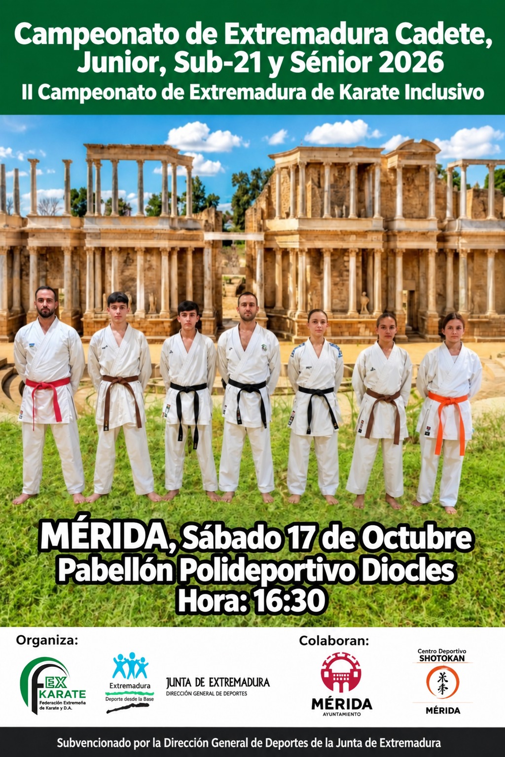 FEX · Campeonato de Extremadura Cadete·Júnior·Sub21·Sénior 2026 · 2026-10-17